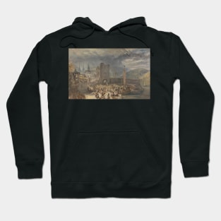 A View of Boppart, with Figures on the River Bank by J.M.W. Turner Hoodie